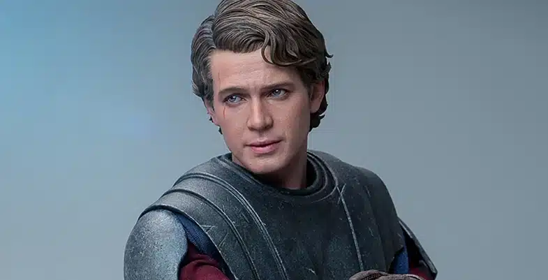 Portrait d'Anakin Skywalker en armure de The Clone Wars, regardant vers la droite