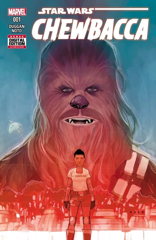 Couverture de bande dessinée Marvel Star Wars présentant Chewbacca, un Wookiee, et Zarro.