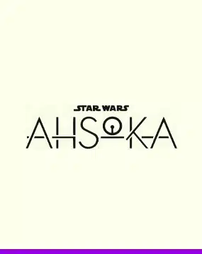 Logo de Star Wars : Ahsoka sur un fond clair minimaliste.