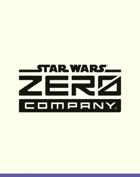 Logo du jeu Star Wars Zero Company sur un fond clair minimaliste.