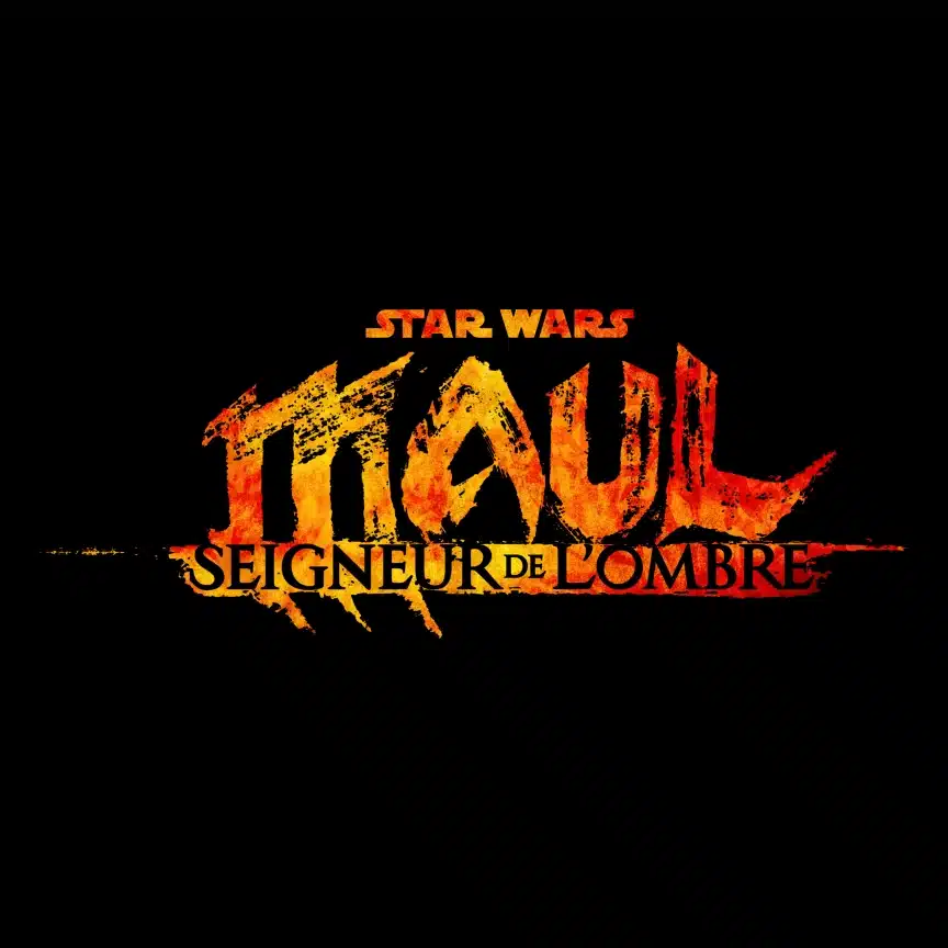 Logo de la série Maul - Shadow Lord en orange sous un fond noir